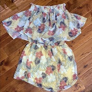Yellow floral romper